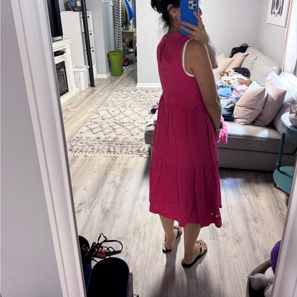 J. Crew Vibrant Pink Sleeveless Dress - Picture 6 of 7